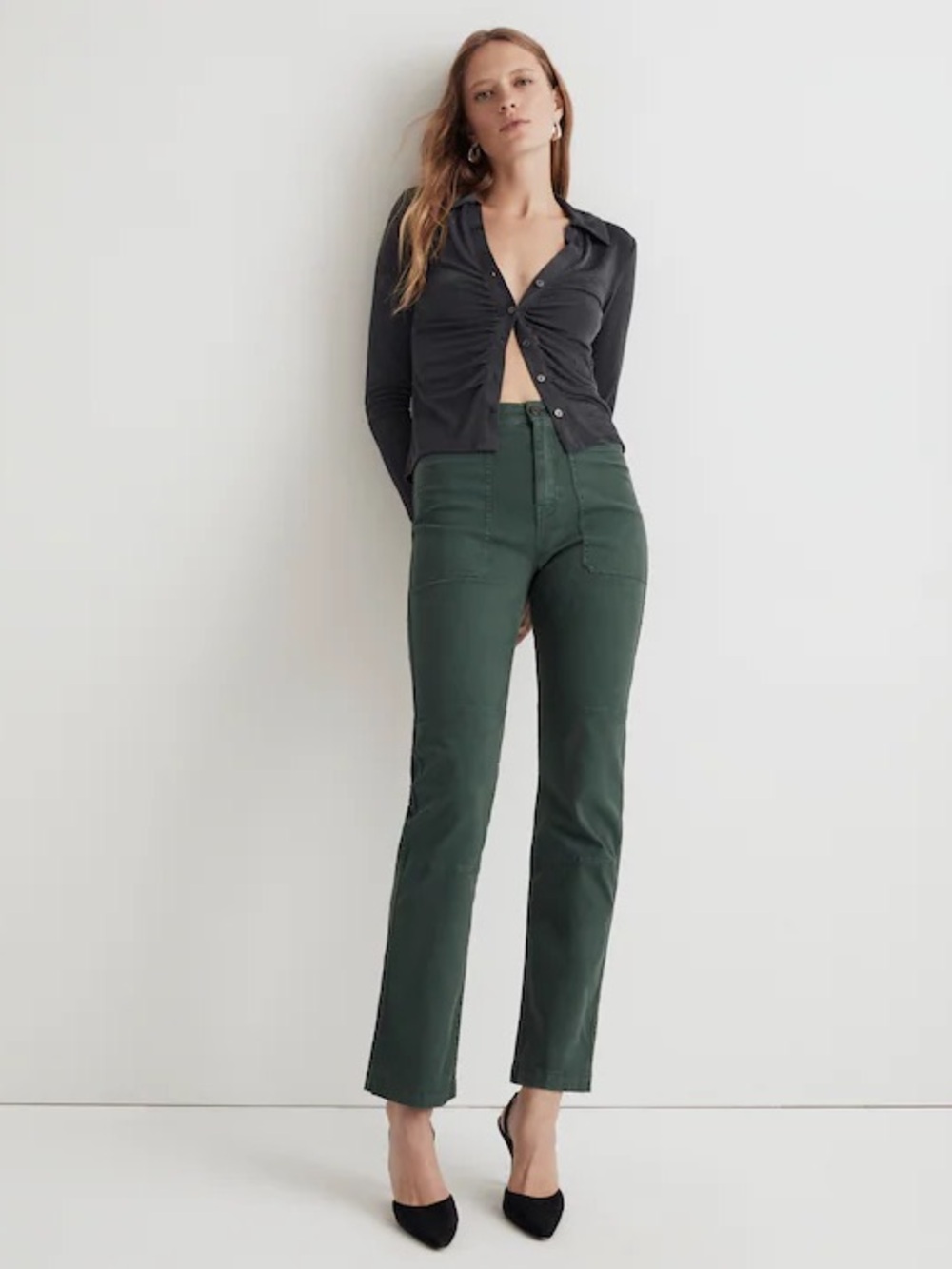 The '90s Straight Utility Pant in Garment-Dyed Canvas